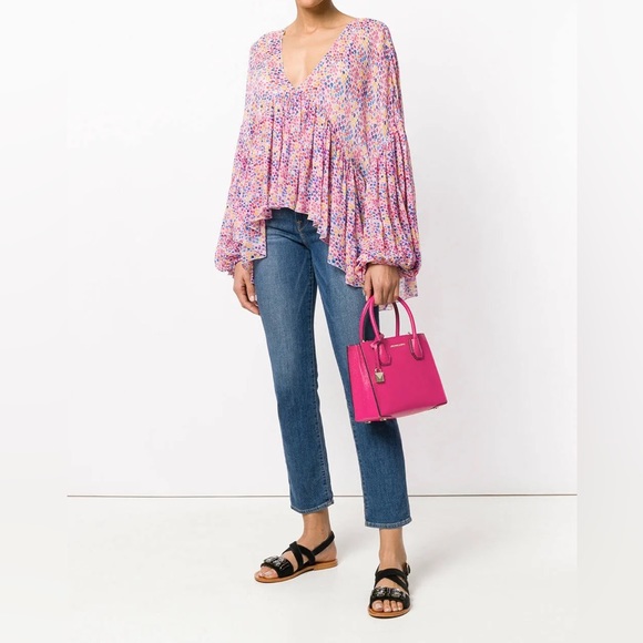 Michael Kors - Mercer Pebbled Leather Bag - Red/Gold - Excellent Condition - Picture 3 of 11